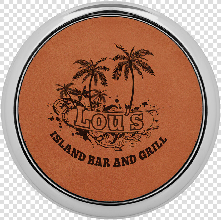 Rawhide Round Coaster With Custom Laser Engraving   Circle  HD Png DownloadTransparent PNG