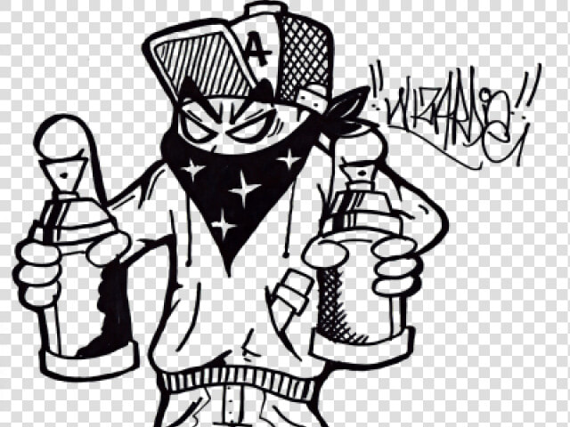 Drawn Graffiti Guy   Spray Graffiti  HD Png DownloadTransparent PNG