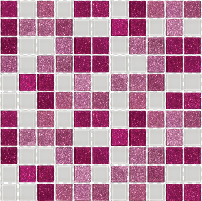 Pink  Raspberry Glitter And White Glass Tile Mix   Tile  HD Png DownloadTransparent PNG