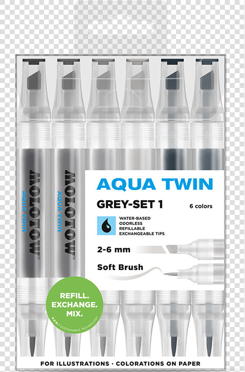 Molotow Aqua Twin Grey Set 2  HD Png DownloadTransparent PNG