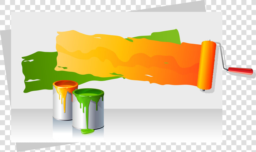 Color Bucket Paint Vector Painting Roller Clipart   Download Free Painting Vector  HD Png DownloadTransparent PNG