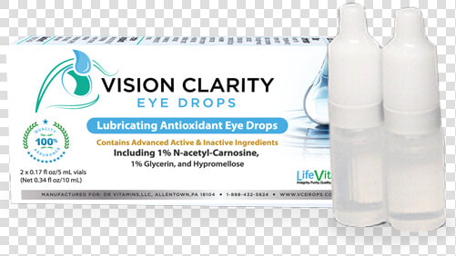 Vision Clarity Carnosine Eye Drops   Antioxidant Eye Drops  HD Png DownloadTransparent PNG