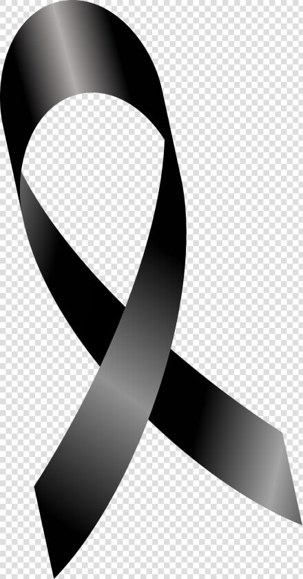 Melanoma Cancer Ribbon  Mourning Ribbon  Luto   Cancer Ribbon Png Black  Transparent PngTransparent PNG