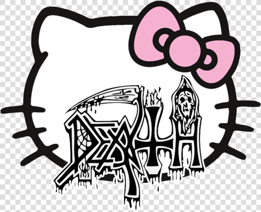  death  hk  hello  kitty  sanrio  punk  goth  gothic  HD Png DownloadTransparent PNG