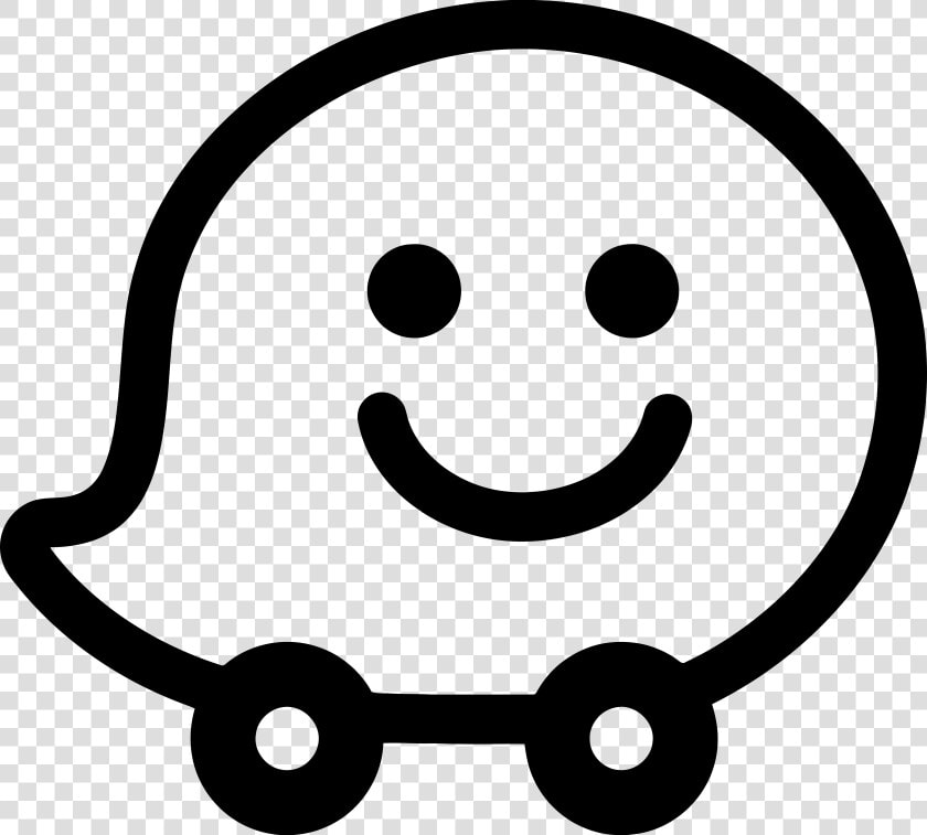 Waze Logo Black And White  HD Png DownloadTransparent PNG