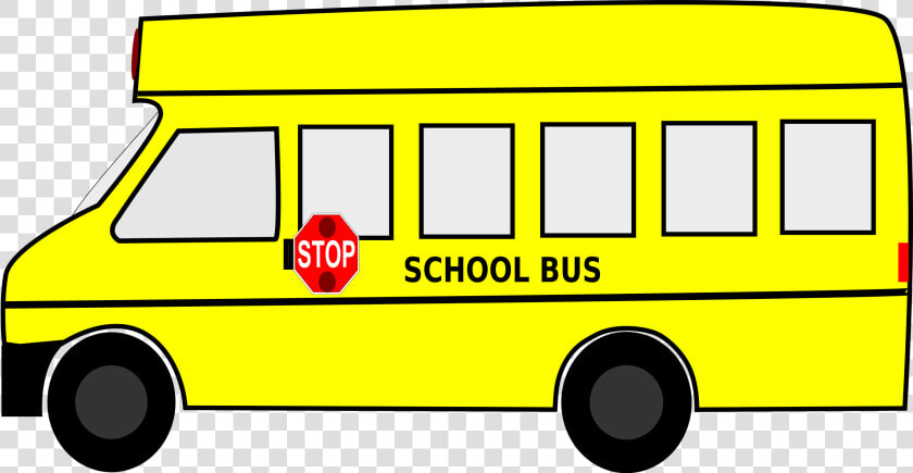 Yellow School Bus Vector Graphics   Clipart Of Bus  HD Png DownloadTransparent PNG