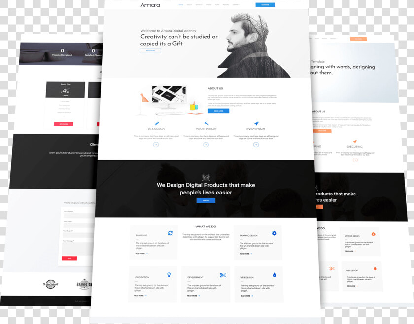 One Page Joomla Template   One Page Joomla Free  HD Png DownloadTransparent PNG