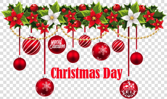 Christmas Day And Decoration Png Image Transparent   Christmas Garland Transparent Background  Png DownloadTransparent PNG