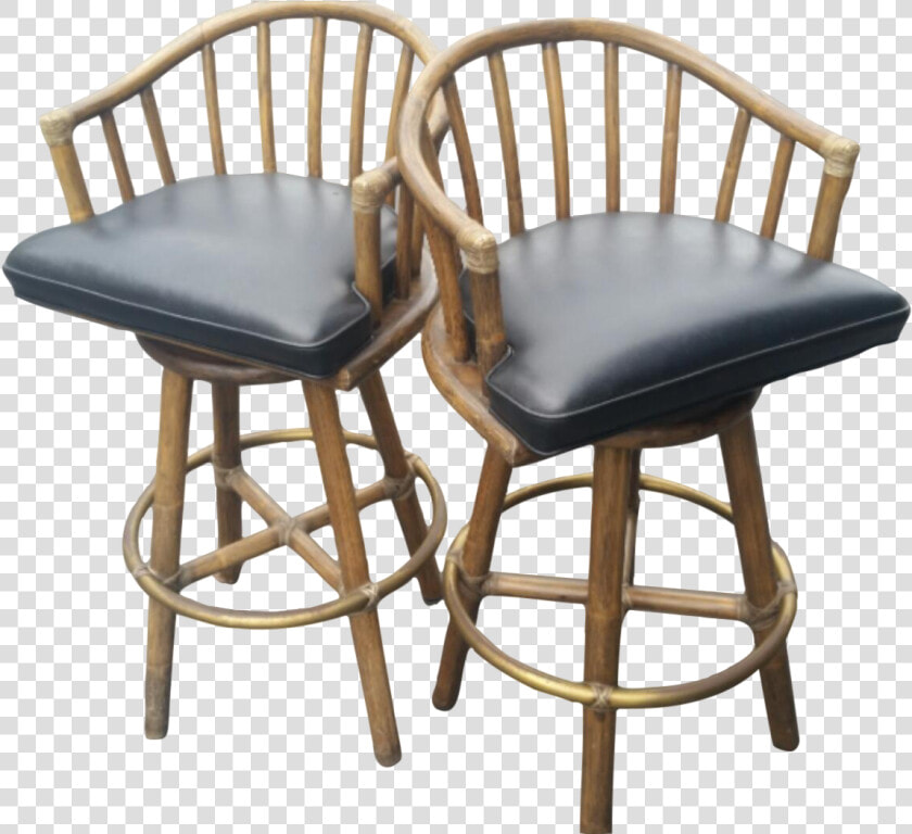 Mcguire Rattan Swivel Barstool   Windsor Chair  HD Png DownloadTransparent PNG