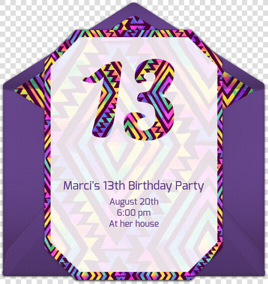 13th Birthday Party Invitations Free  HD Png DownloadTransparent PNG