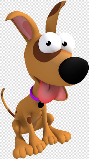 3d Cartoon Dog Tired And Sitting   Dog Tired Cartoon Character  HD Png DownloadTransparent PNG