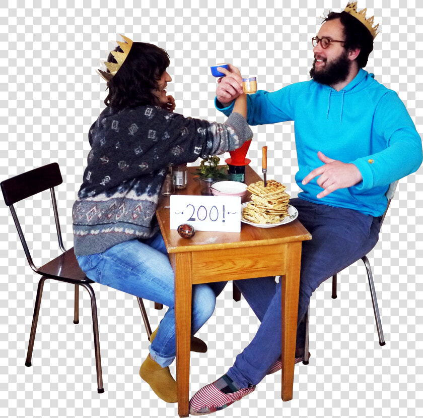 Cut Out People Eating  HD Png DownloadTransparent PNG