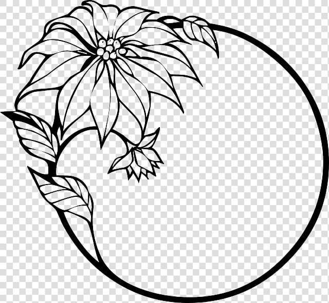 Border Flowers Drawing Clip Art   Flower Border Clipart Black And White  HD Png DownloadTransparent PNG