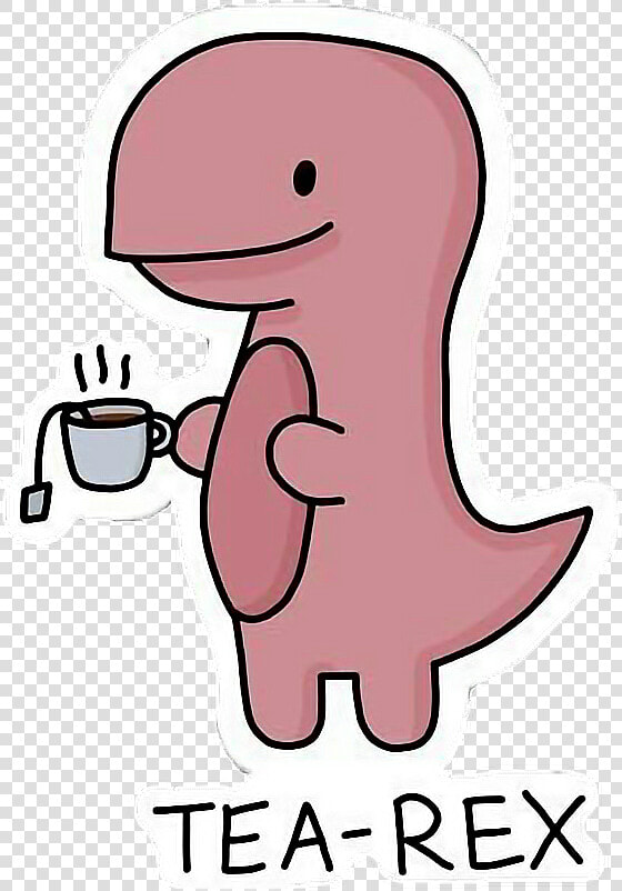  sticker  stickerart  stickerremix  girly  pink  aesthetic   Tea Rex Sticker  HD Png DownloadTransparent PNG