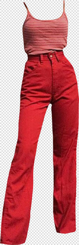  pants  jeans  trousers  red  top  stripes  outfit   Pajamas  HD Png DownloadTransparent PNG