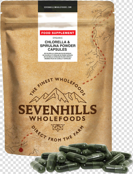 Sevenhills Wholefoods Organic Chlorella  amp  Spirulina   Chlorella Seven Hills  HD Png DownloadTransparent PNG