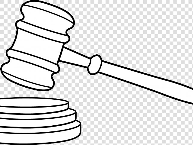 Court Gavel Cliparts   Court Clipart Black And White  HD Png DownloadTransparent PNG