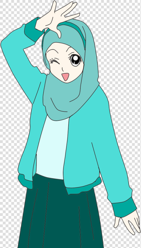 Muslimah Cute Hijab Cartoon  HD Png DownloadTransparent PNG