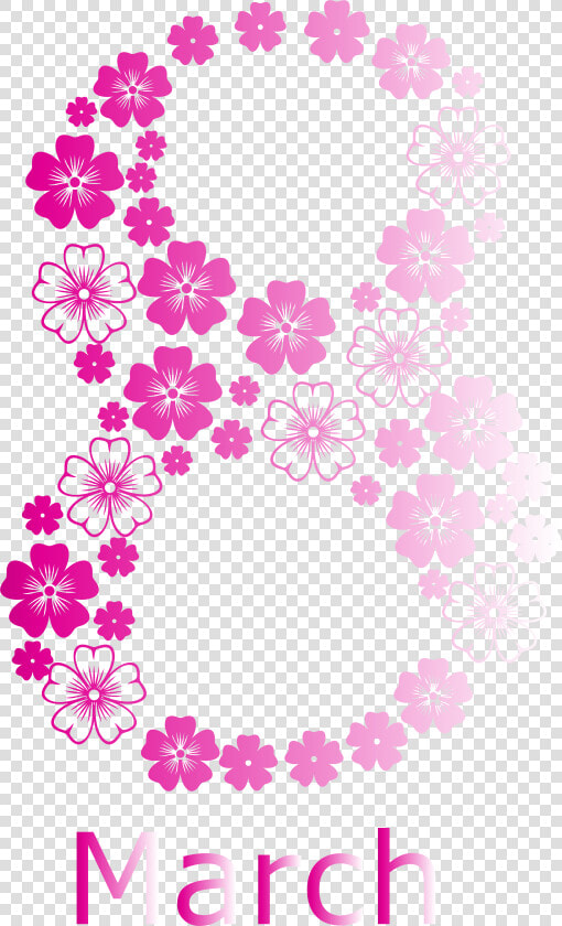 March Clipart Floral   Womens Day Clip Art  HD Png DownloadTransparent PNG