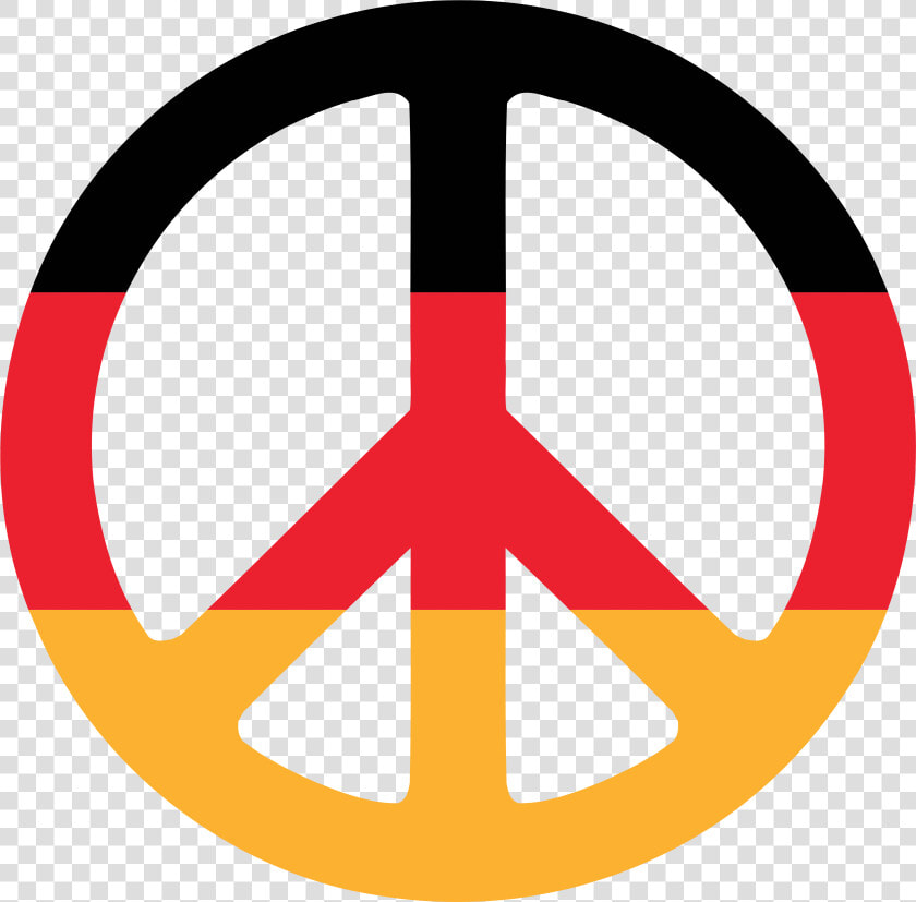 Transparent Png Peace Sign   German Flag Peace Sign  Png DownloadTransparent PNG