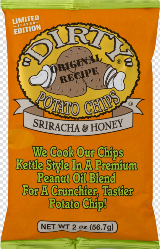 Dirty Kettle Potato Chips  Sriracha  amp  Honey   Dirty Potato Chips  HD Png DownloadTransparent PNG