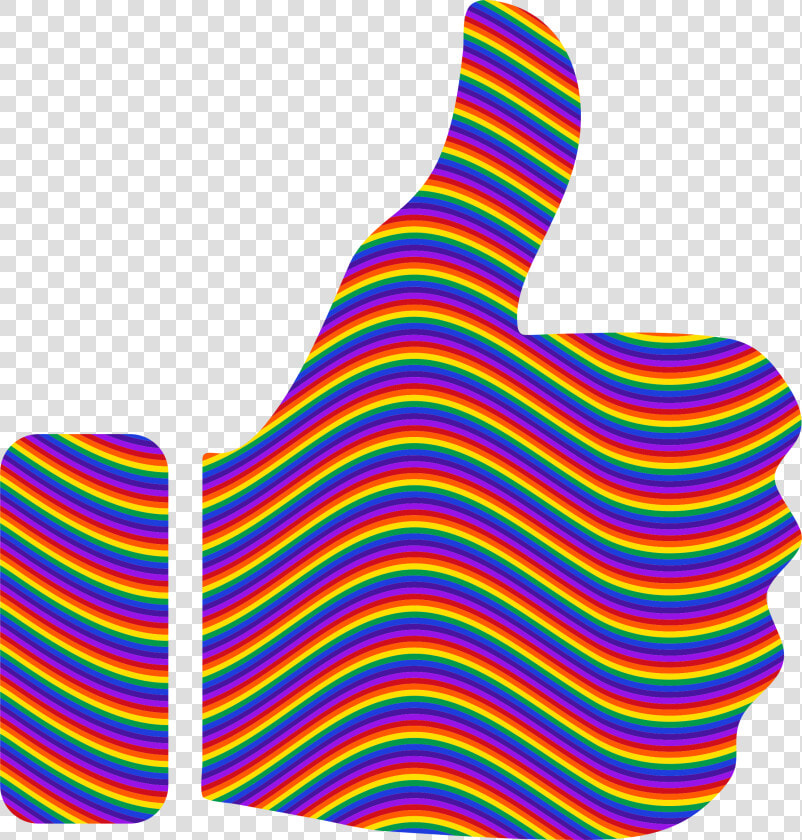 Rainbow Waves Thumbs Up Clip Arts   Rainbow Thumbs Up Png  Transparent PngTransparent PNG