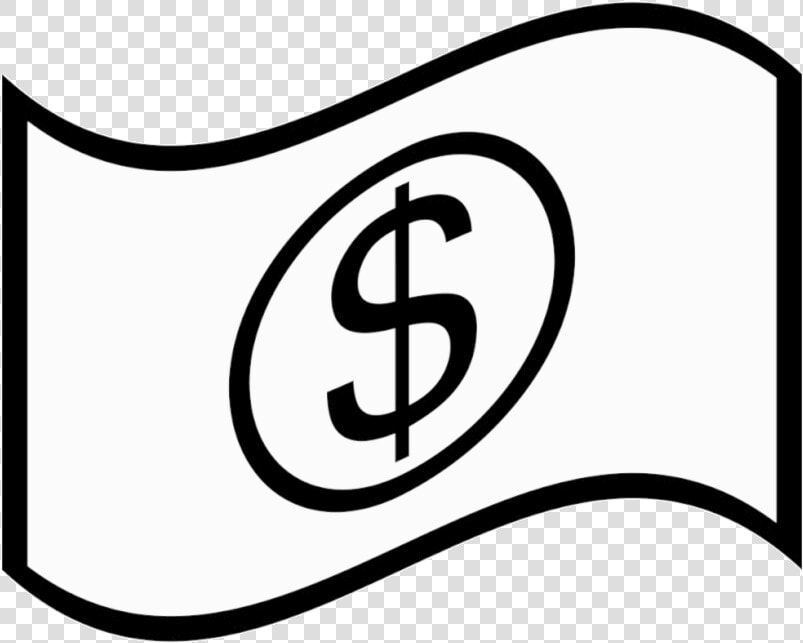 Bill One Dollar Clip Art Black And White Transparent   Dollar Bill Clip Art Black And White  HD Png DownloadTransparent PNG