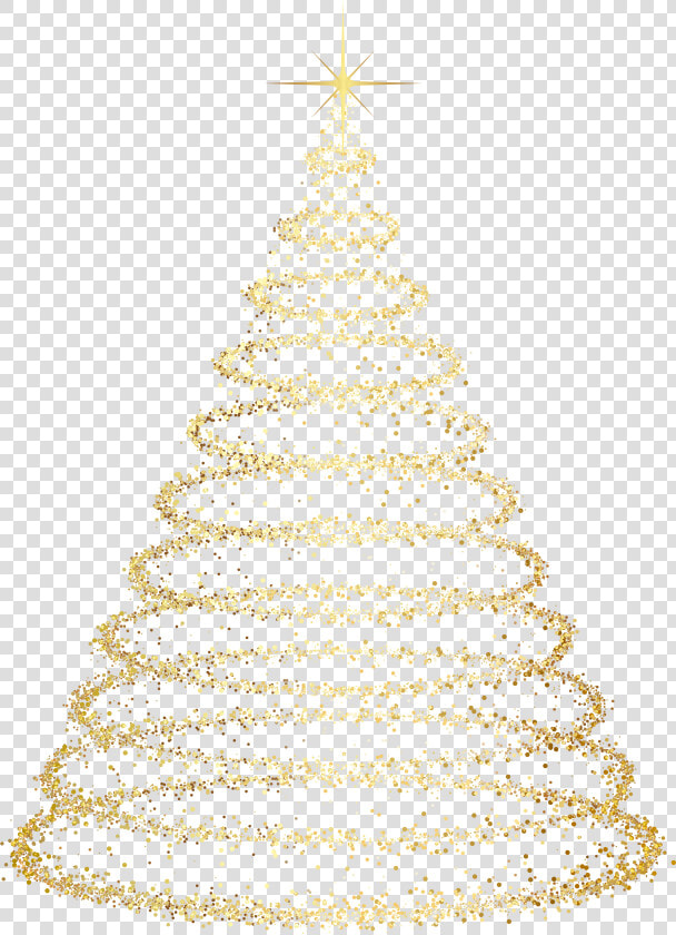 Deco Gold Tree Ornament Transparent Christmas Clipart   Transparent Background Christmas Tree Png  Png DownloadTransparent PNG