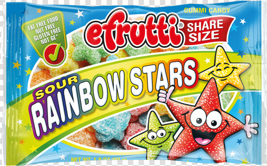 Efrutti Sour Rainbow Stars 50g  HD Png DownloadTransparent PNG