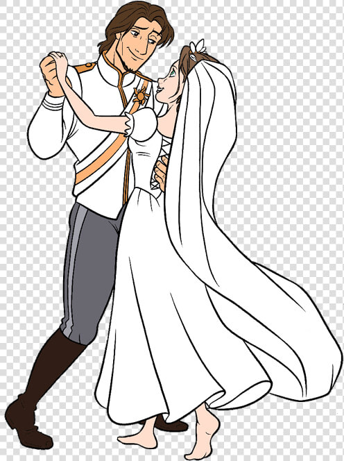 Disney Wedding Clipart Group   Rapunzel And Flynn Png  Transparent PngTransparent PNG