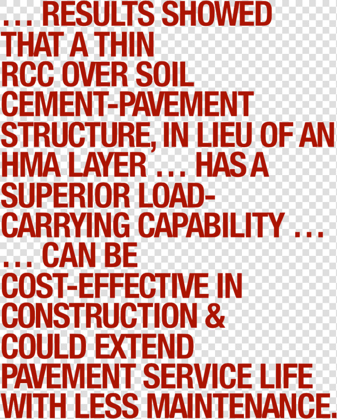 Thinner  Lighter Layer Rcc Pavement Cost Effective   Afl Sportsready  HD Png DownloadTransparent PNG