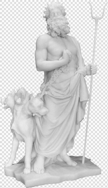 Hades With Cerberus Statue   Hades Roman God Sculpture  HD Png DownloadTransparent PNG