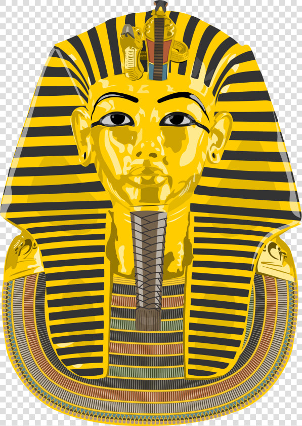 Symbol yellow ancient Egypt   Tutankhamun Mask Drawing  HD Png DownloadTransparent PNG