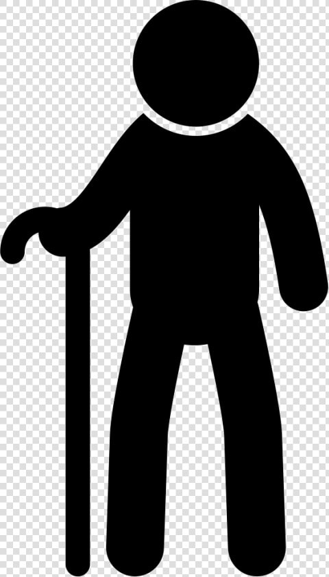 Old Man From Frontal View With A Cane   Old Man Vector Png  Transparent PngTransparent PNG