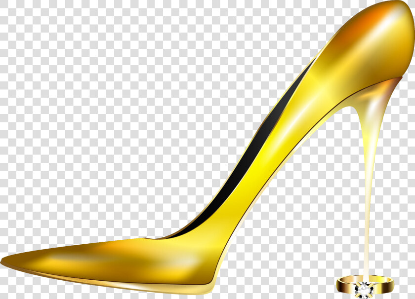 Picture Freeuse Library Heels Vector Gold Heel   Gold High Heel Png  Transparent PngTransparent PNG