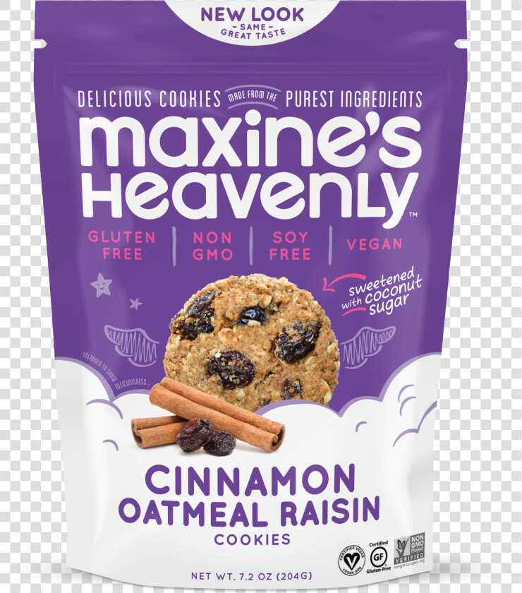 Gluten free Maxine S Heavenly Oatmeal Raisin Cookies   Chocolate Chip Cookie  HD Png DownloadTransparent PNG