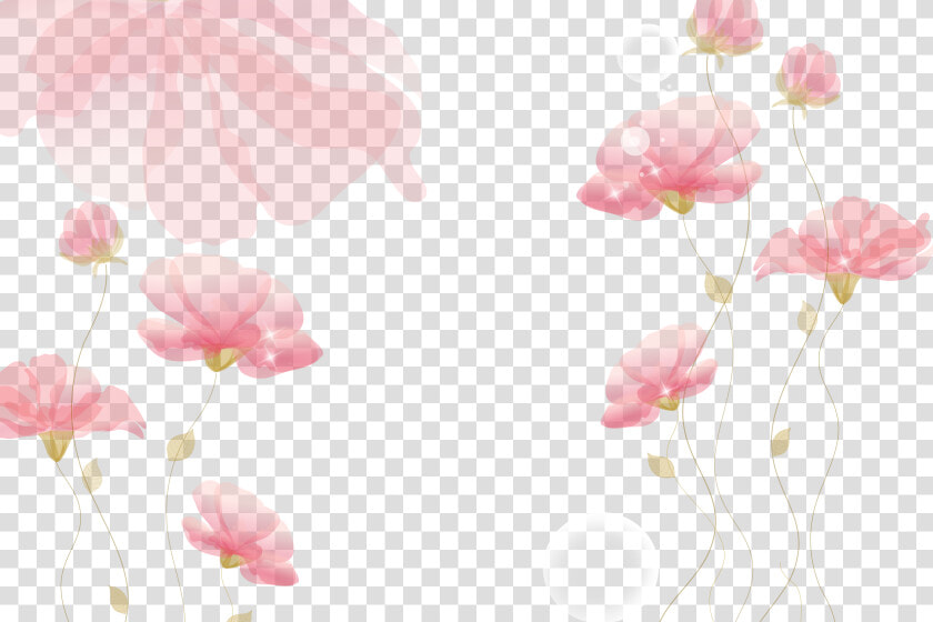 Ink Pink Flowers Background Png Download   Ink Flower Background  Transparent PngTransparent PNG