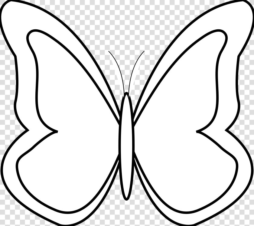 Black Butterfly Clip Art   Simple Butterfly Clipart Black And White  HD Png DownloadTransparent PNG