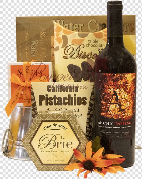 Apothic Inferno Wine Gift Basket  Apothic Gift Basket    Glass Bottle  HD Png DownloadTransparent PNG