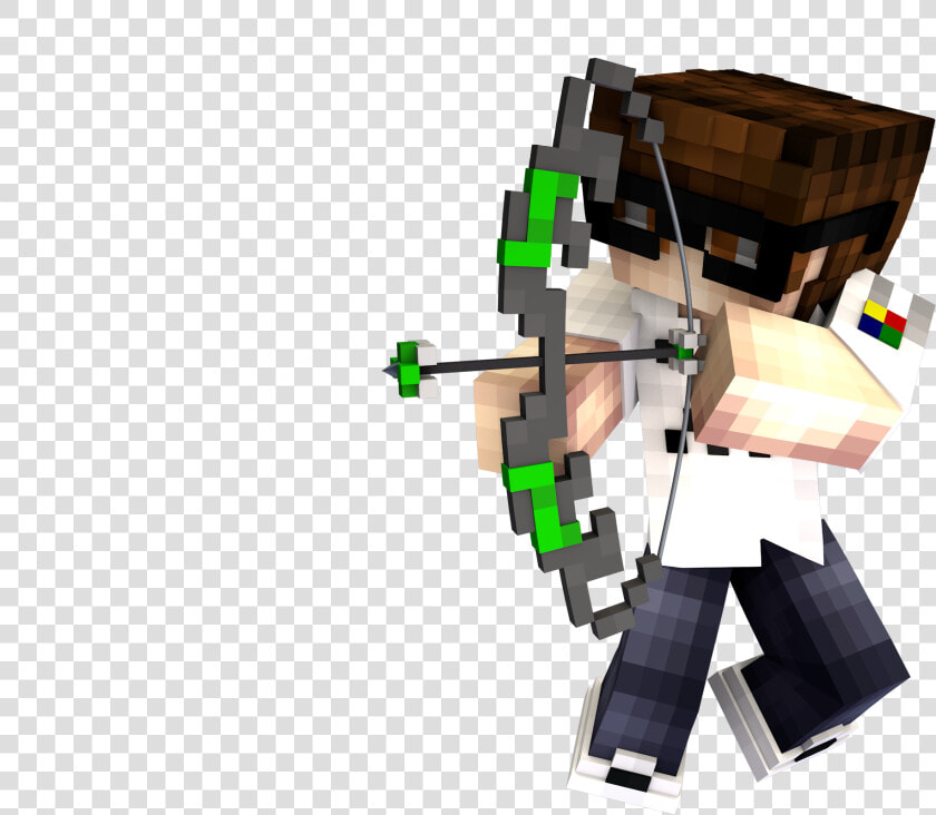 Minecraft Character With Bow   Png Download   Minecraft Skin With Bow And Arrow  Transparent PngTransparent PNG