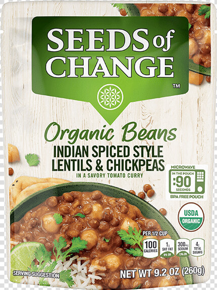 Indian Spiced Style Lentils  amp  Chickpeas   Seeds Of Change Beans  HD Png DownloadTransparent PNG