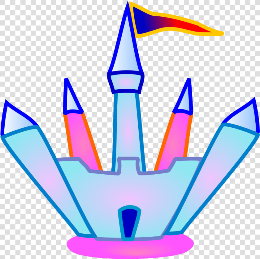 Blue And Pink Crystal Castle Svg Clip Arts   Castle Clip Art  HD Png DownloadTransparent PNG