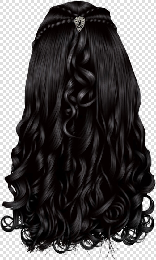 Transparent Hair Clipart Black And White   Back Curly Hair Drawing  HD Png DownloadTransparent PNG