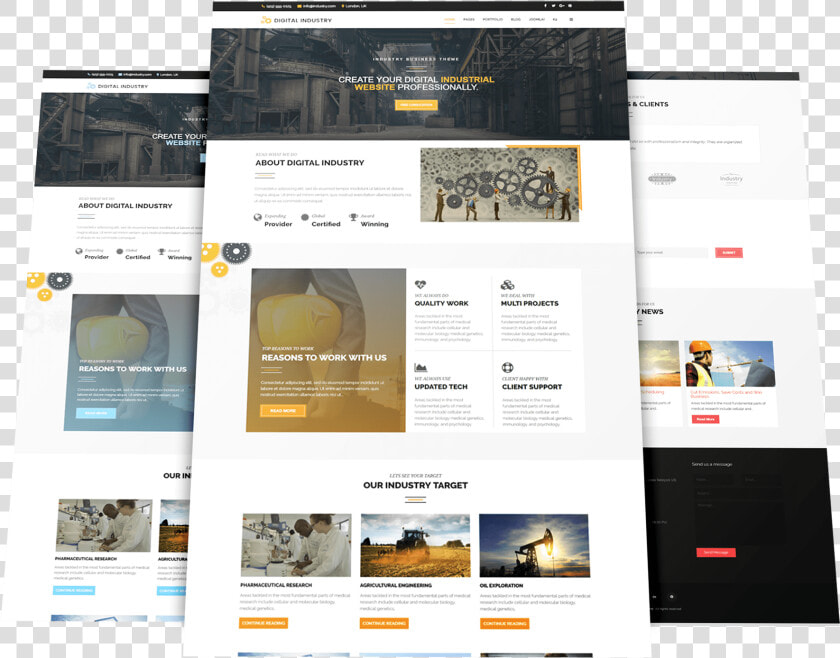 Industrial Business Joomla Template  HD Png DownloadTransparent PNG