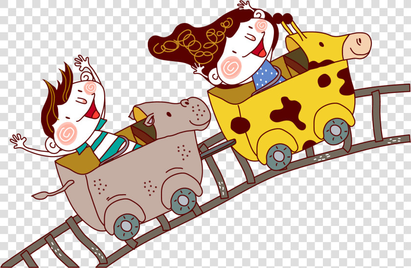 Clip Art Roller Coaster Cartoon   Roller Coaster Cartoon  HD Png DownloadTransparent PNG