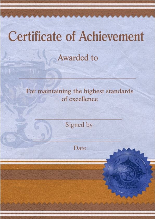 Certificate Of Achievement Template Png Image   Transparency  Transparent PngTransparent PNG