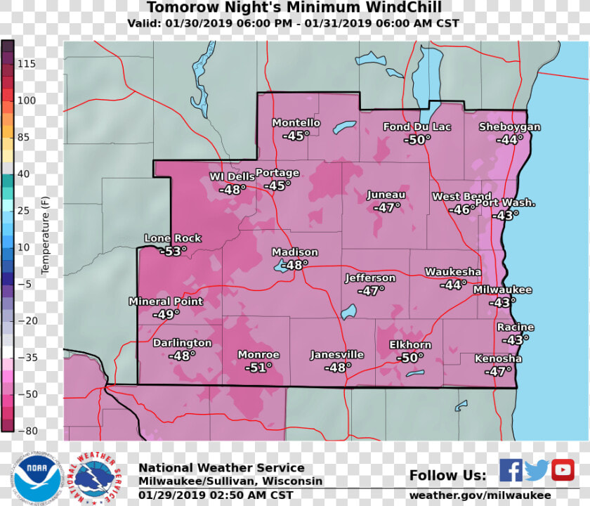 National Weather Service Wind Chill Wednesday Night   Nor Easter March 2018  HD Png DownloadTransparent PNG