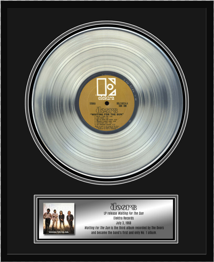 The Doors Waiting For The Sun Platinum Album Award   Platinum Record Plaque  HD Png DownloadTransparent PNG