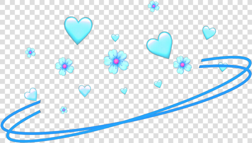  halo  blue  ring  flower  heart  crown  freetoedit   Red Aesthetic Crown  HD Png DownloadTransparent PNG