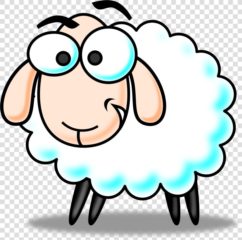 Free Colored Funny Cartoon Sheep Clipart Clipart And   Sheep Clipart Free  HD Png DownloadTransparent PNG